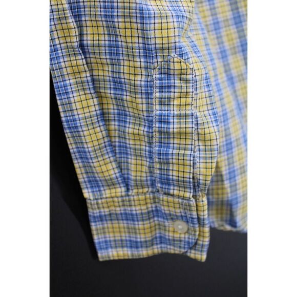 Ralph Lauren Polo Button Down Long sleeve Shirt Blue yellow Plaid Boys Sz 6 - Picture 5 of 6